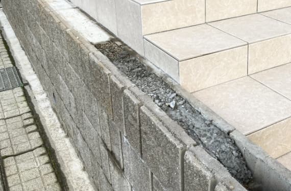 境界線ブロック塀施工