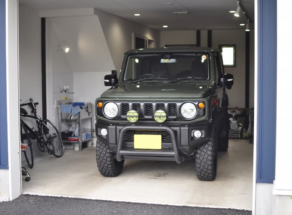 ガレージ施工にも対応。<br>収納や趣味スペースにも活用可能