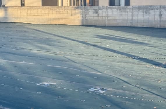 防草シート敷設施工